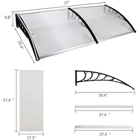 Door Window Awning Polycarbonate Cover, 40x 80 | Ubuy India