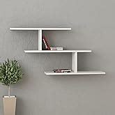 Woodilla Zig Zag Wall Mount Shelf/Rack/Bookshelf/TV Stand Wall Shelf ...