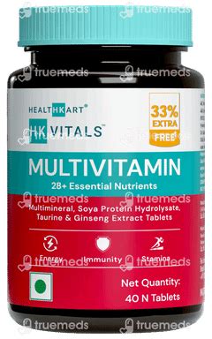 Hk Vitals Multivitamin 28 Essential Nutrients Tablet 40 - Uses, Side ...