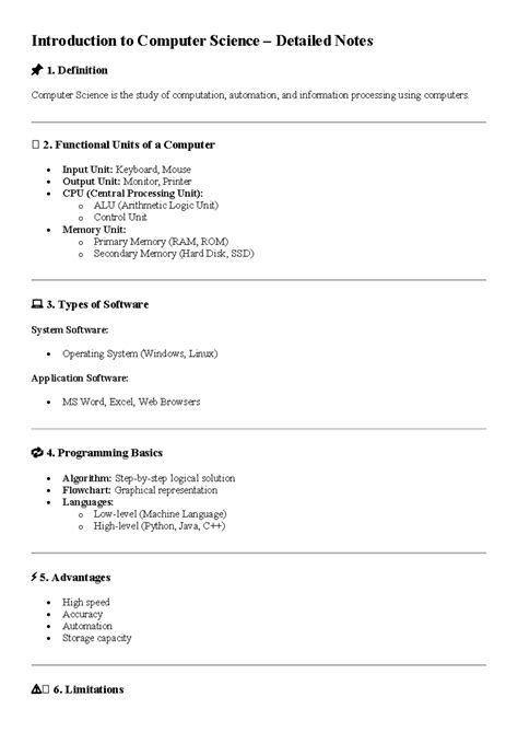 CS101: Intro to Computer Science Detailed Notes - Studocu