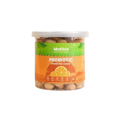 Natible Probiotic Orange Mini Cookies