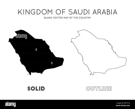 Saudi Arabia map. Blank vector map of the country. Borders of Saudi Arabia for your infographic ...