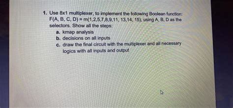 Image result for Implement the Logic Expression Using 8X1 Multiplexer