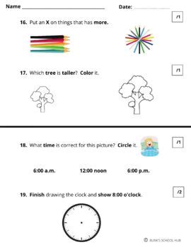 COMMON CORE 1ST GR. MATH ASSESSMENT/PLACEMENT/BEGINNING/ END-OF-YEAR TEST