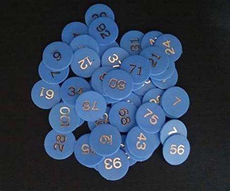 TOYSFAST (1 to 100) Counting Token Plastic Numerical Token/Coins (1 to ...