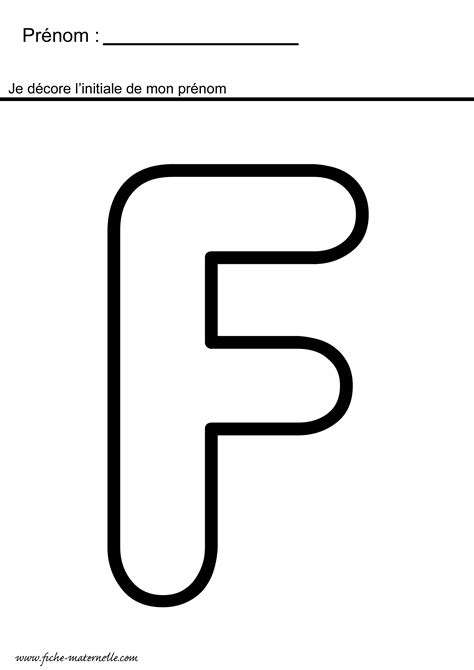 Exercices de maternelle pour la rentrée - Lettre F