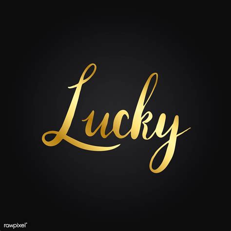 Lucky word typography style vector | free image by rawpixel.com / Aum ...