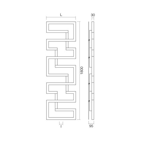 Plumbing Radiator Made in Stainless Steel Made in Italy