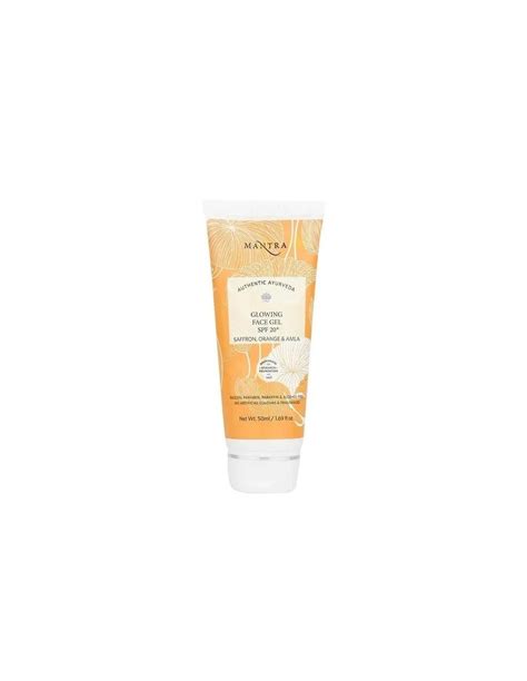 Mantra – authentic ayurvedab glowing face gel spf 20+ saffron orange