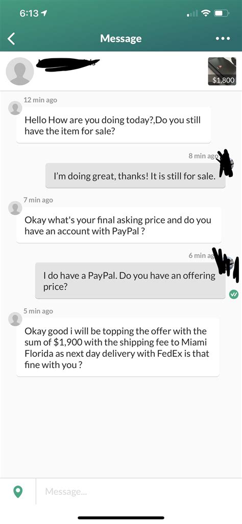 First time selling on OfferUp and did not put that I would be willing ...