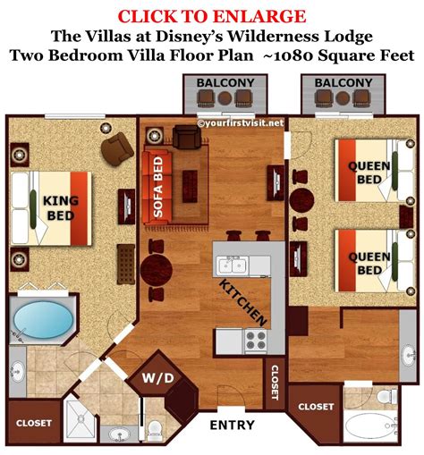 Floor Plan The Cabins At Disneys Fort Wilderness Resort