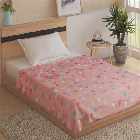 Buy Slate Kids Hearts Printed Single Blanket from Home Centre at just ...