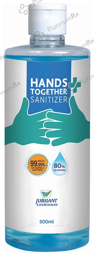 Hands Together Plus Sanitizer with 80% Alcohol, Glycerol & Hydrogen ...