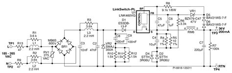 DER-302: 200mA @ 36V Max, 185 ~ 265VAC in