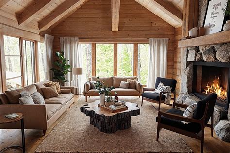 Winter Cabin Rustic Interior Rustic And Primitive Log Cabin Decor For