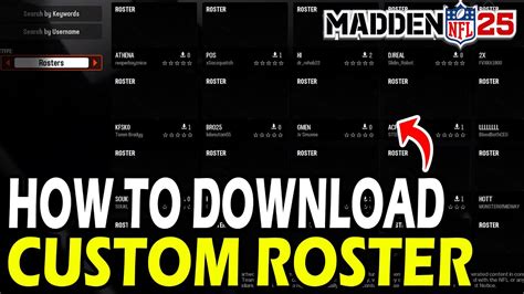 How to Download & Use Custom Rosters in Madden 25 - YouTube