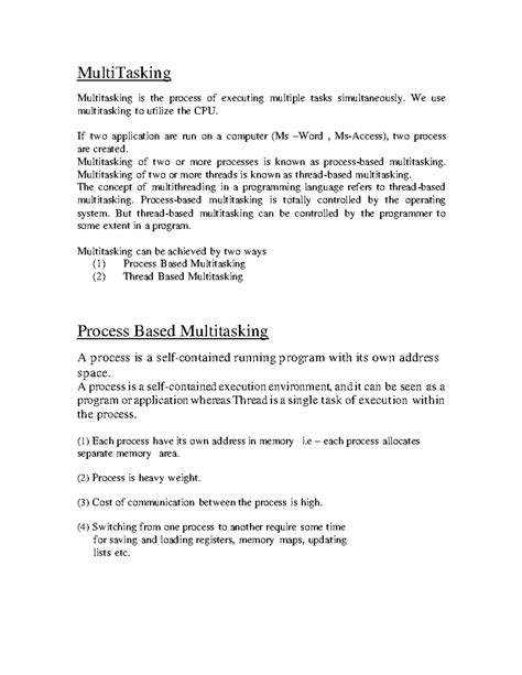 Multi-Tasking Notes - MultiTasking Multitasking is the process of ...