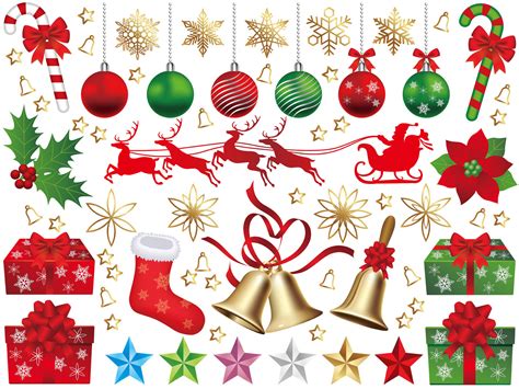 Christmas elements set isolated 680264 Vector Art at Vecteezy