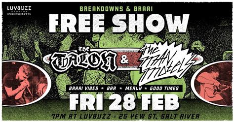 Breakdowns & Braai at LuvBuzz w/ The Talon & The Man Motels, LuvBuzz ...