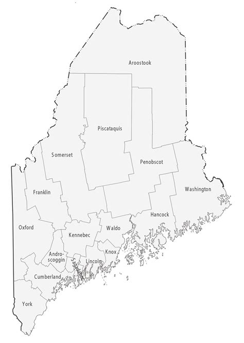 Map Of Counties Maine