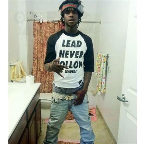 Chief keef Lead never follow t-shirt (Black) Prices... - Depop