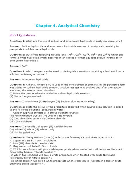 Image result for Class X Chemistry Notes PDF