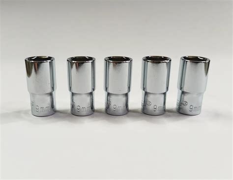 4 MECH 9mm Hex Socket set 1/4 drive, Hardened and Tempered 9mm Hex ...