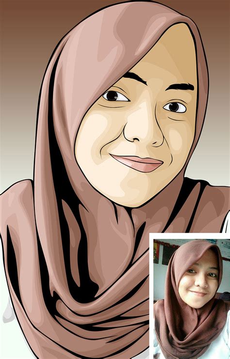 cara membuat foto menjadi kartun hijab