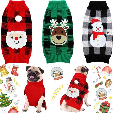 Amazon.com : BAEJMJK Dog Christmas Sweater Xmas Pet Dog Turtleneck ...