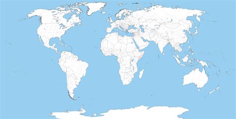 Blank Color World Map Png