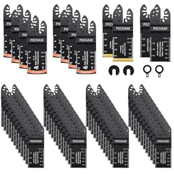 Oscillating Saw Blades, PECHAM 64PCS Professional Universal Titanium ...