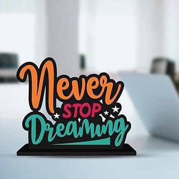 Buy Artvibes Wooden Idols and Figurine Never Stop Dreaming Motivational ...