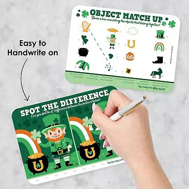 Big Dot Of Happiness Shamrock St. Patrick's Day 2-in-1 Activity Duo ...