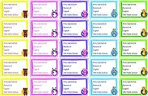 Brown Cloud Personalized/Customized Copy Labels for School Notebook ...