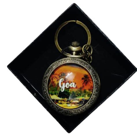 Buy Online Goa Beach Pocket Watch Keychain – Vintage Sunset Souvenir ...