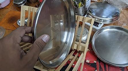 Buy HOKIPO® Folding 2-Tier Bamboo Plate Stand Online at Low Prices in ...