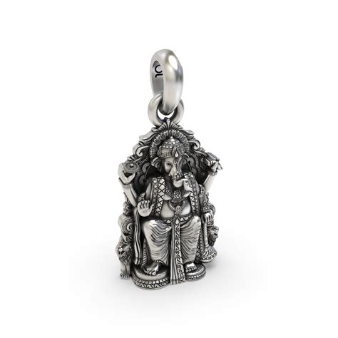 Silver Lal Bagh Ka Raja Ganesh Pendant – Goyani