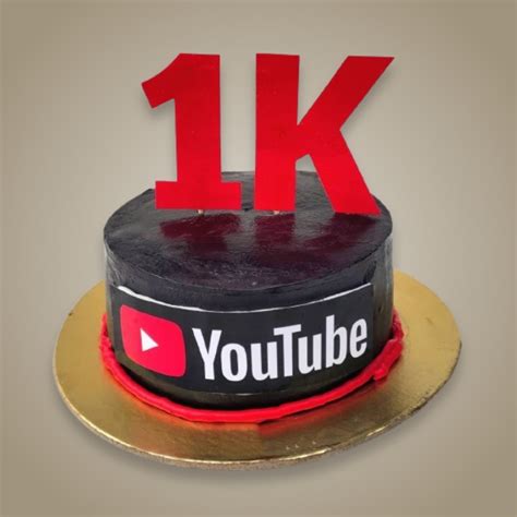 1000 YouTube Subscribers Cake - Order Online