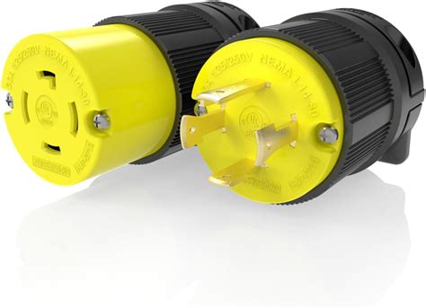 Journeyman-Pro Industrial Grade 30 Amp Locking Plug & Connector Set ...