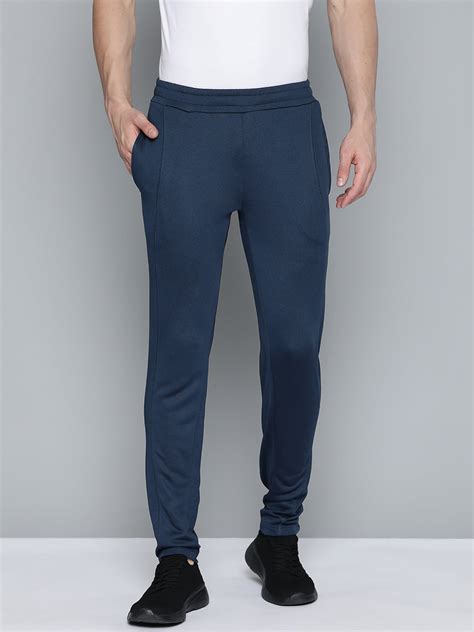 Alcis Men Navy Blue Slim Fit Solid Training Track Pants AAMTRADM00020804-S