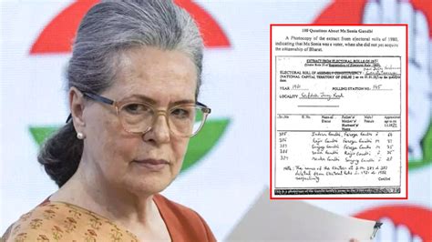 ‘Vote chori’ row: BJP digs up 1980 poll roll with Sonia Gandhi's name ...