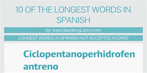 10 of the Longest Words in Spanish - Infogram