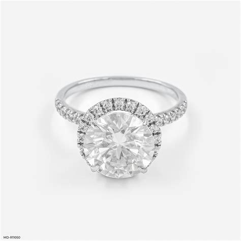 The Stella Halo Ring 14K White Gold – Maiora Diamonds