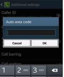 Image result for How to Set Area Code On Samsung Android OS Phone
