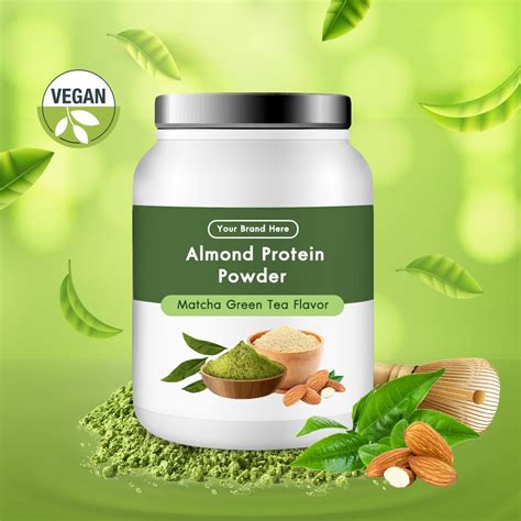 Almond Protein Powder Matcha Green Tea Flavor - Private Label & OEM ...