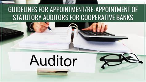 RBI issued guidelines for appointment/re-appointment of Statutory ...
