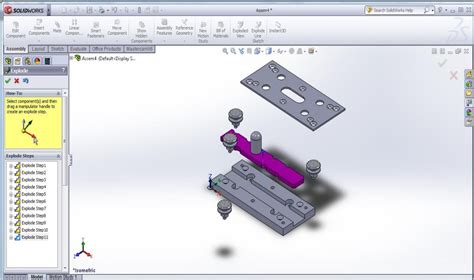 Explode Assembly SolidWorks 的图像结果