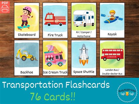 Transportation Flash Cards 的图像结果