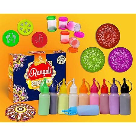 Buy Oramsa Ready to Draw Rangoli Making Kit of 10pc Jali 8" + 1 Patta ...