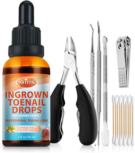 XIFEPFR Ingrown Toenail Kit, Ginger Ingrown Toenail Treatment, Drops with Tools for Big Toe ...